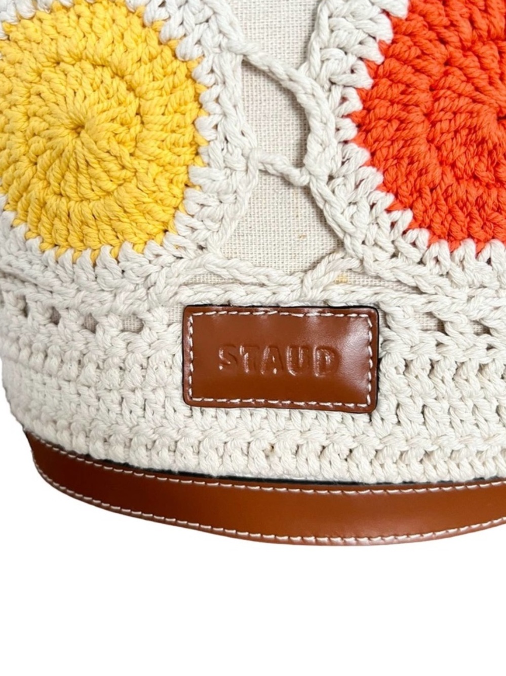 STAUD Anita Fruit Crochet Bucket Bag - Picture 7 of 13